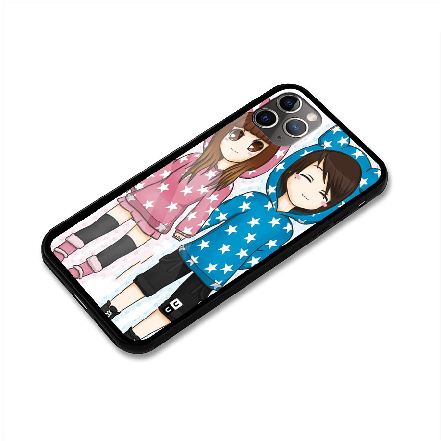 Couple In Stars Glass Back Case for iPhone 11 Pro Max