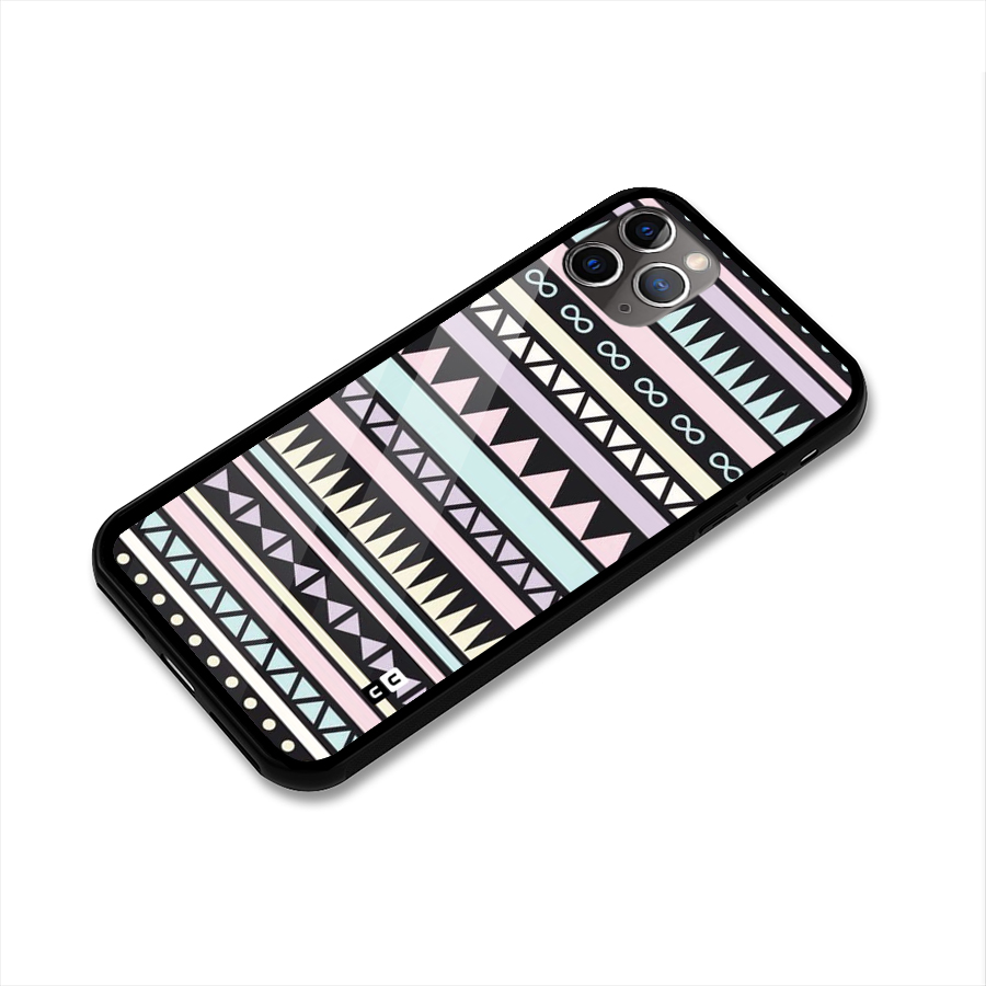 Cute Chev Pattern Glass Back Case for iPhone 11 Pro Max
