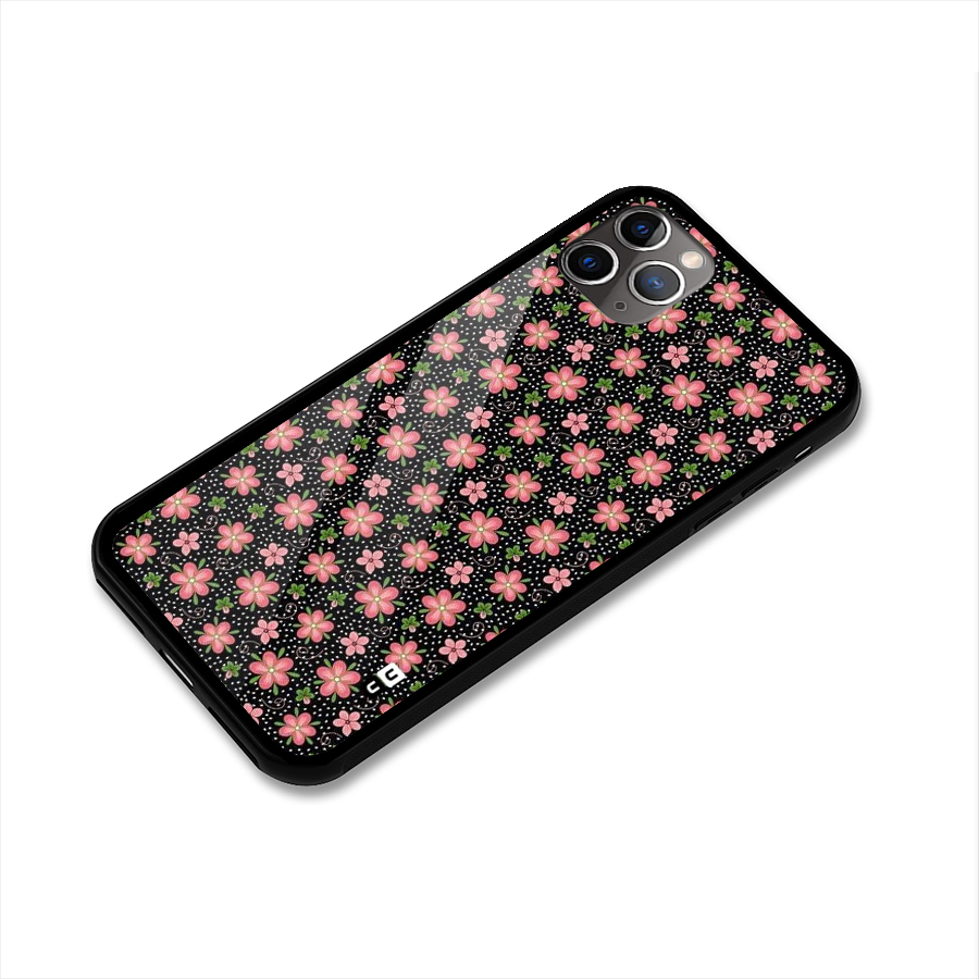 Cute Tiny Flowers Glass Back Case for iPhone 11 Pro Max