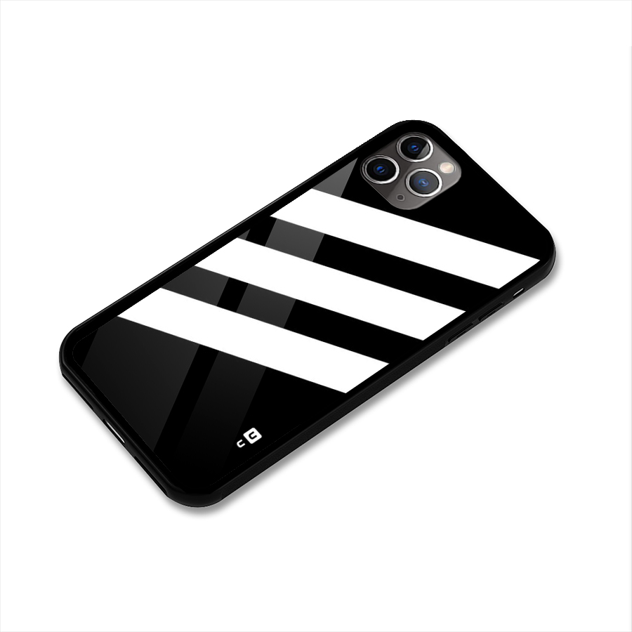 Diagonal Classic Stripes Glass Back Case for iPhone 11 Pro Max