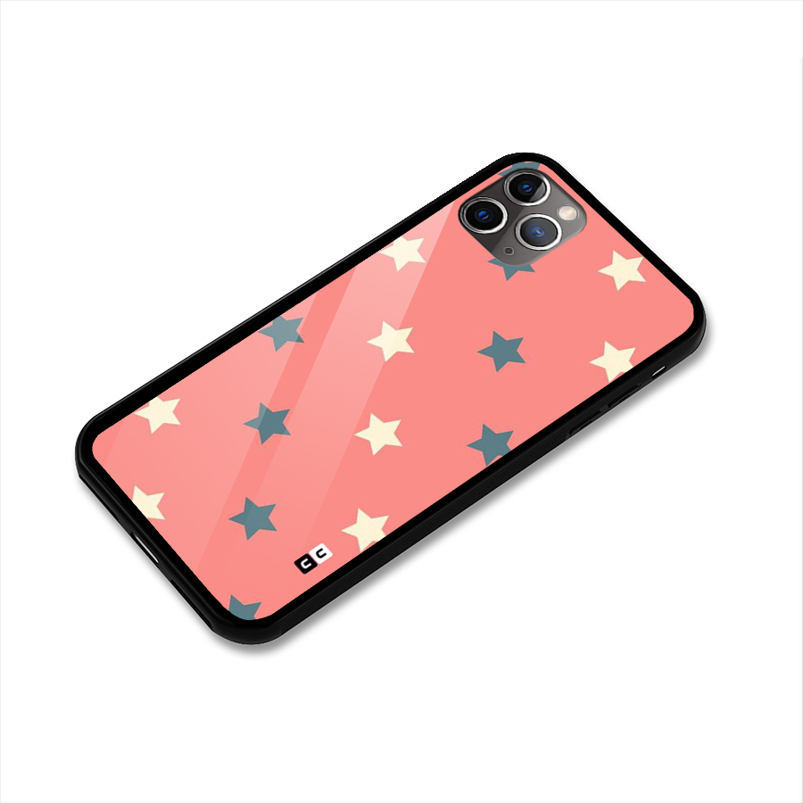 Diagonal Stars Glass Back Case for iPhone 11 Pro Max