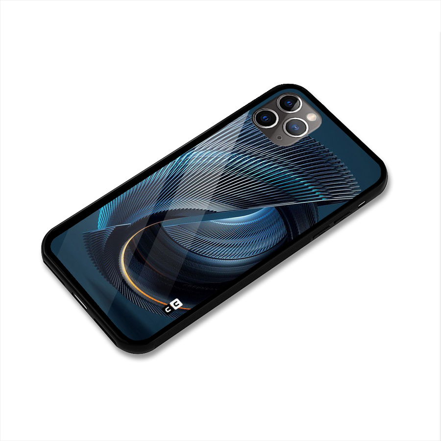 Digital Circle Pattern Glass Back Case for iPhone 11 Pro Max