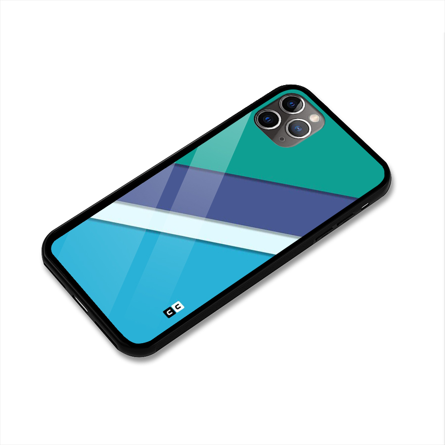Elegant Colored Stripes Glass Back Case for iPhone 11 Pro Max