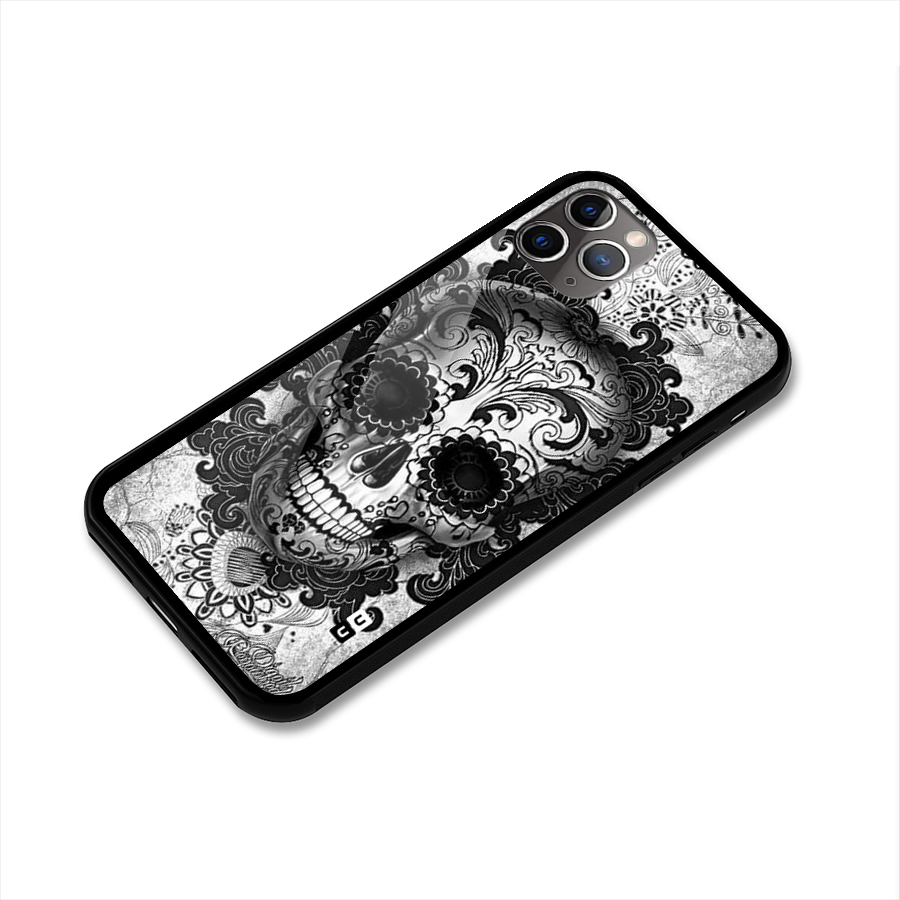 Floral Ghost Glass Back Case for iPhone 11 Pro Max