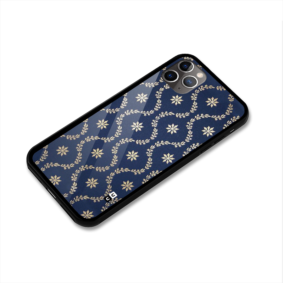 Gorgeous Gold Leaf Pattern Glass Back Case for iPhone 11 Pro Max
