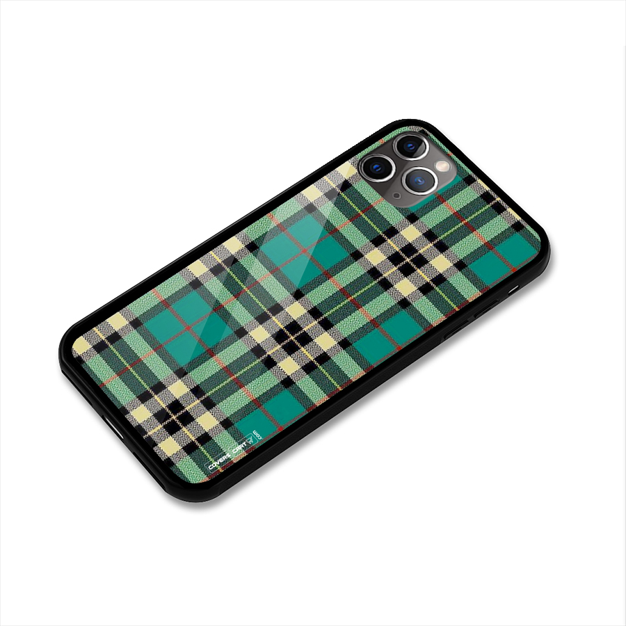 Green Check Glass Back Case for iPhone 11 Pro Max