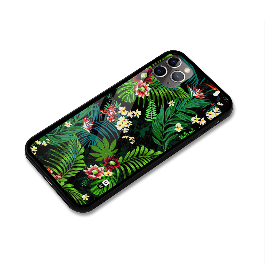 Green Leaf Design Glass Back Case for iPhone 11 Pro Max