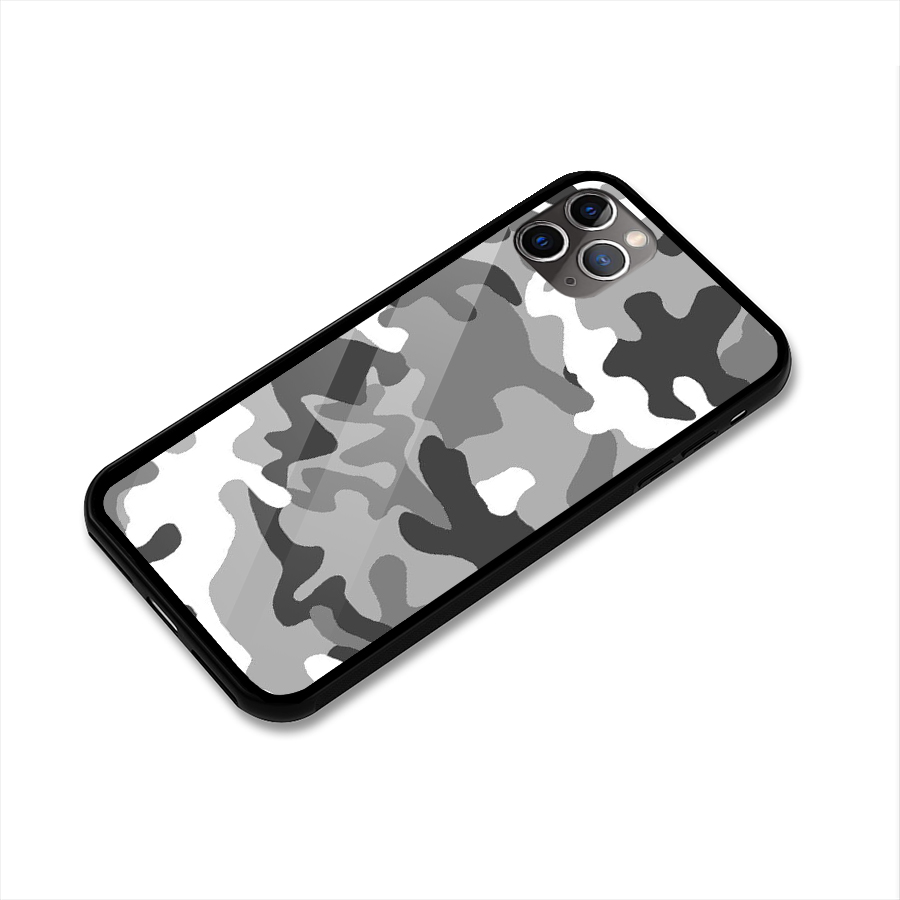 Grey Military Glass Back Case for iPhone 11 Pro Max