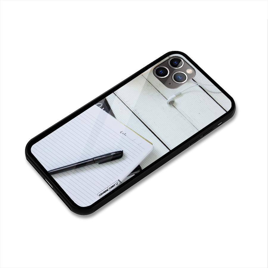 Headphones Notes Glass Back Case for iPhone 11 Pro Max
