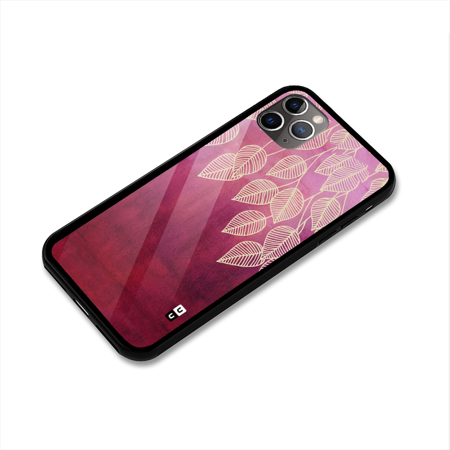Leafy Outline Glass Back Case for iPhone 11 Pro Max