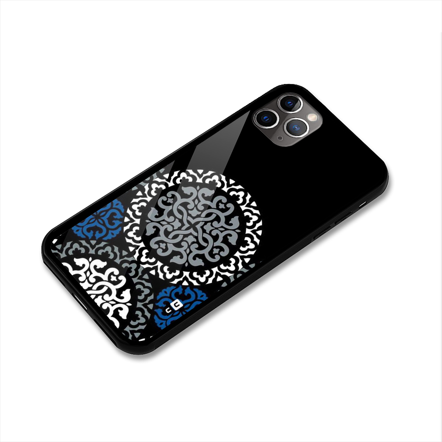 Mandala Circle Pattern Glass Back Case for iPhone 11 Pro Max