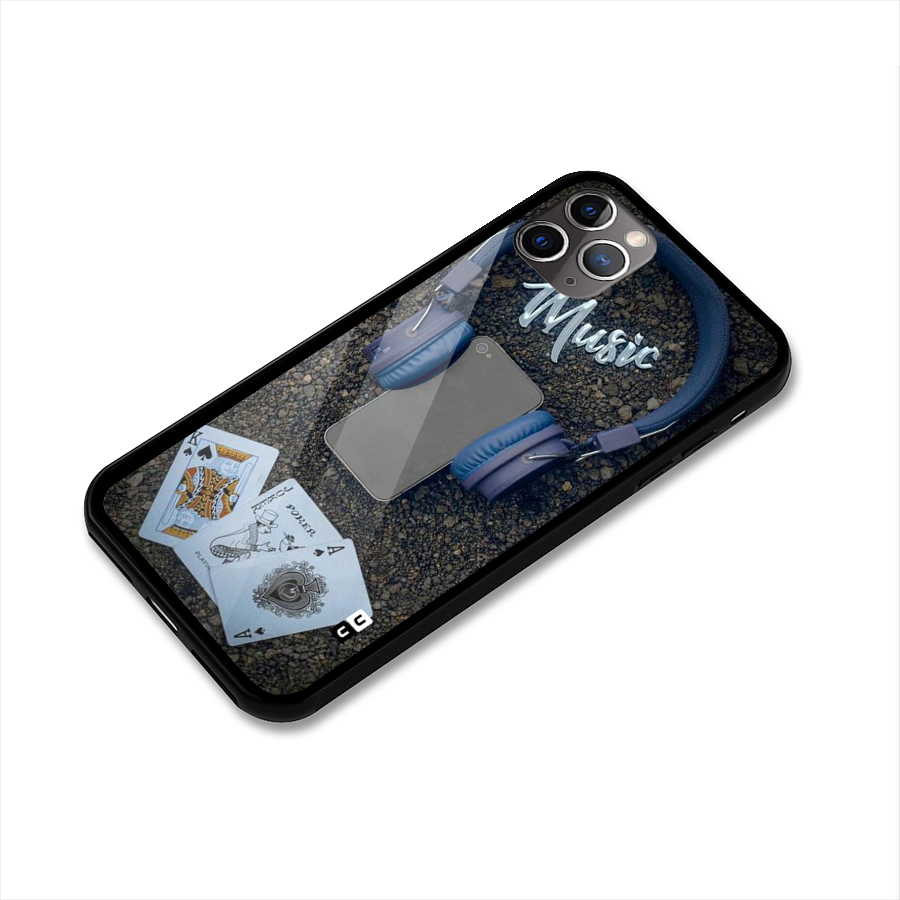 Music Power Cards Glass Back Case for iPhone 11 Pro Max