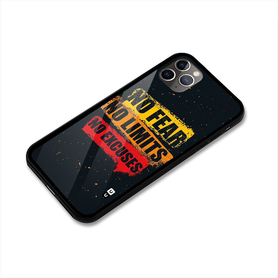 No Fear No Limits Glass Back Case for iPhone 11 Pro Max