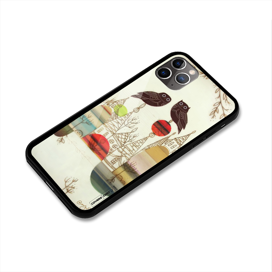 Owl Art Glass Back Case for iPhone 11 Pro Max