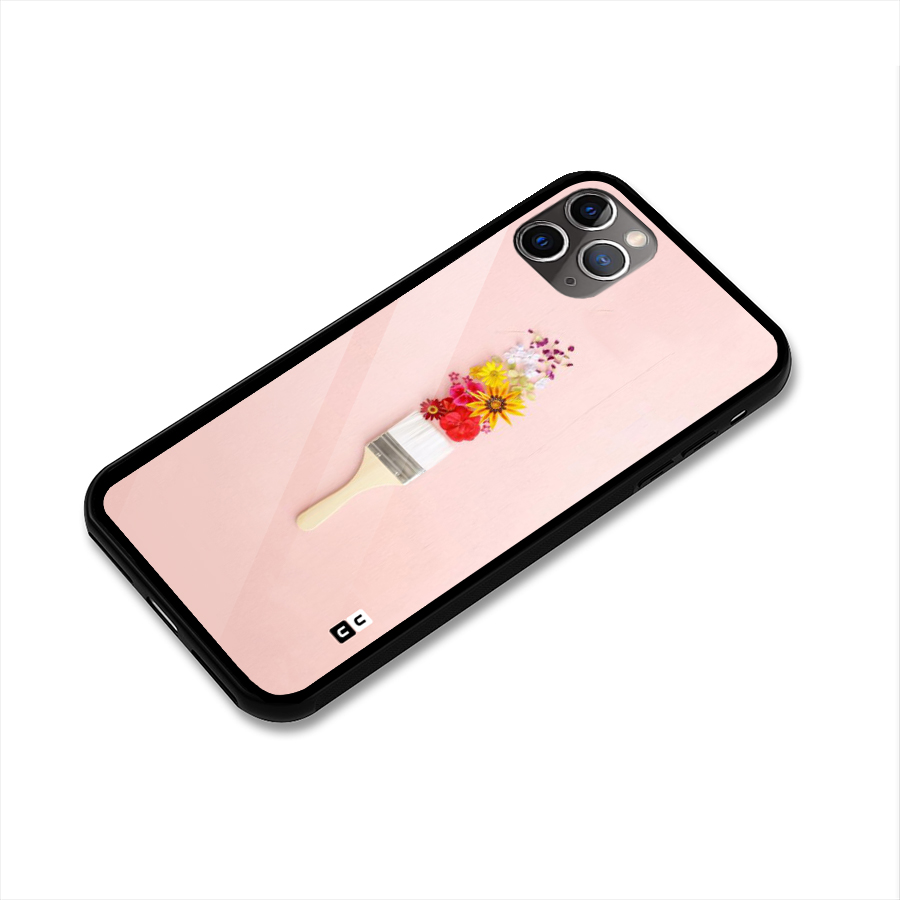 Painted Flowers Glass Back Case for iPhone 11 Pro Max