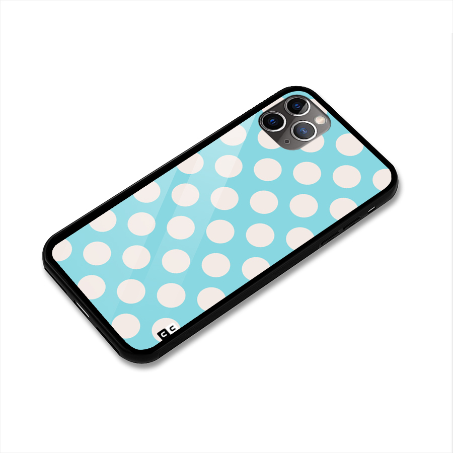 Pastel White Polka Dots Glass Back Case for iPhone 11 Pro Max