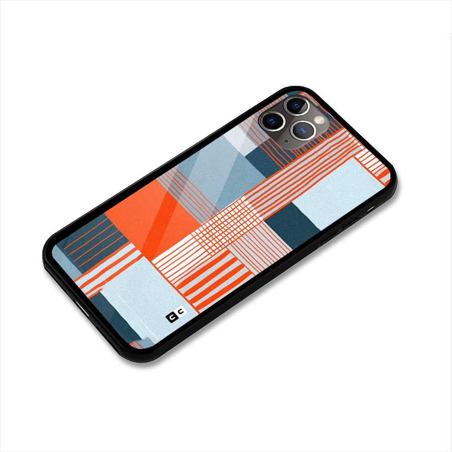 Pattern In Lines Glass Back Case for iPhone 11 Pro Max