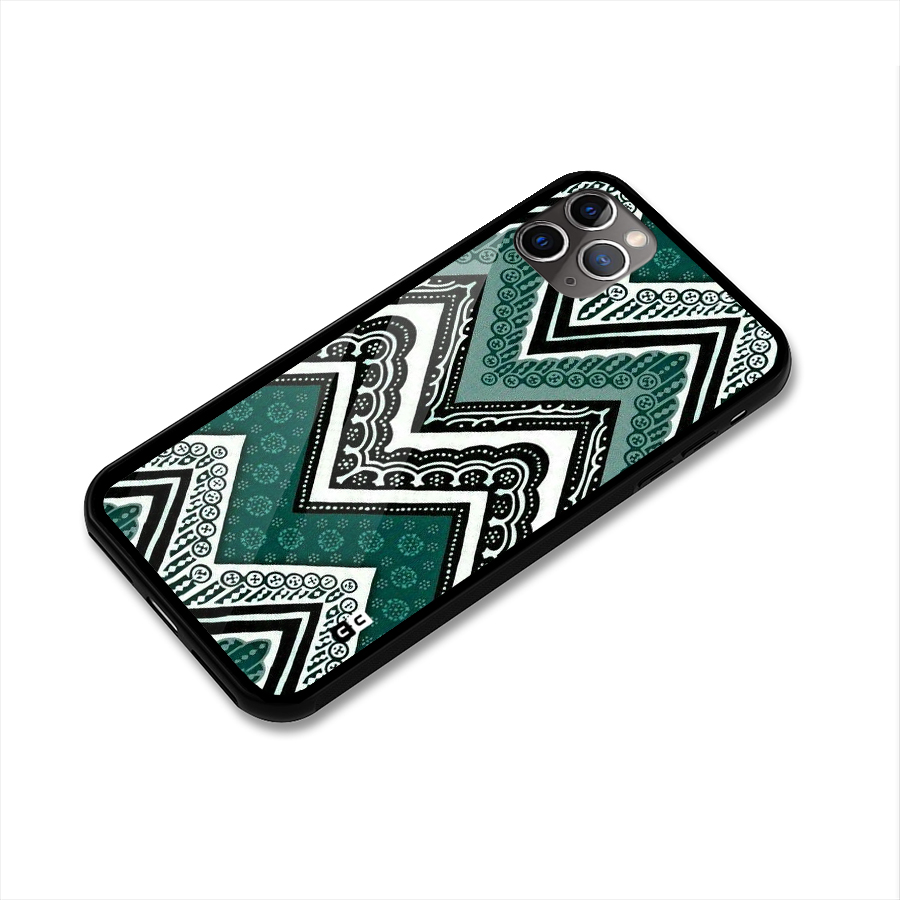 Patterned Chevron Glass Back Case for iPhone 11 Pro Max