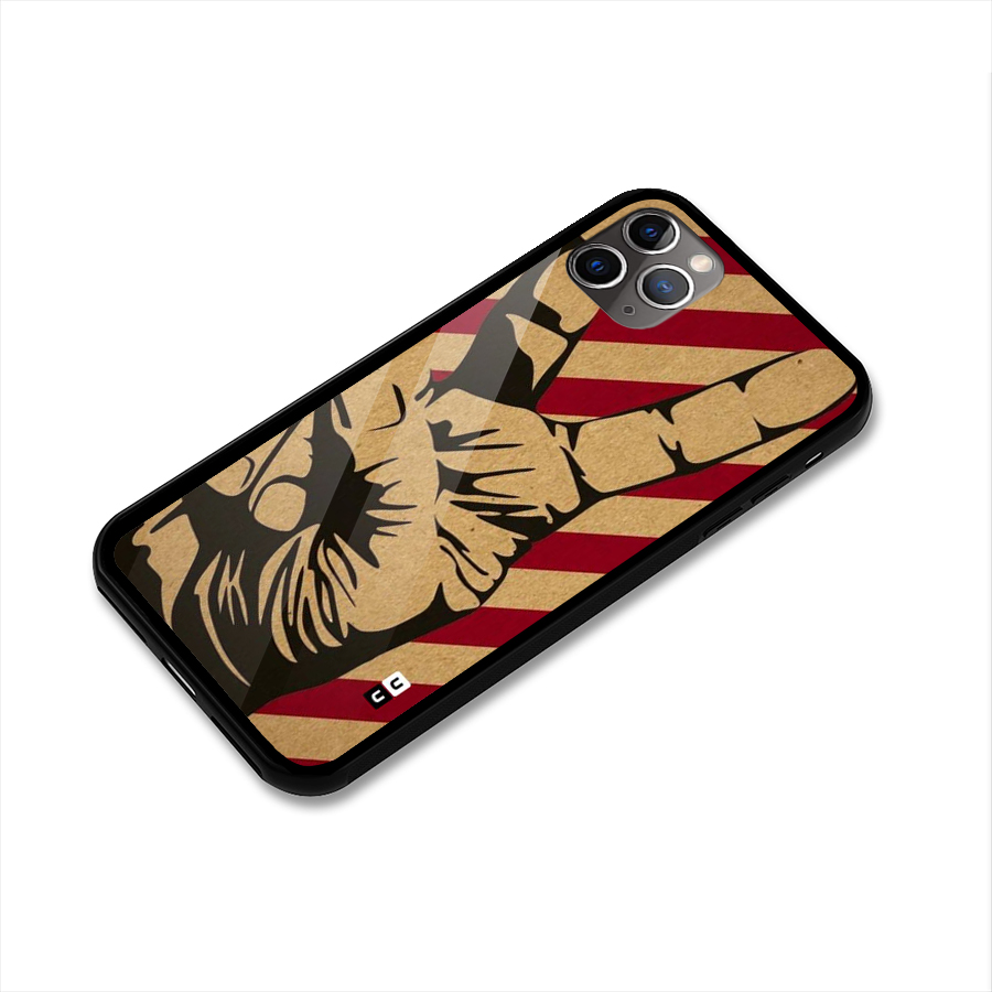 Peace Stripes Glass Back Case for iPhone 11 Pro Max