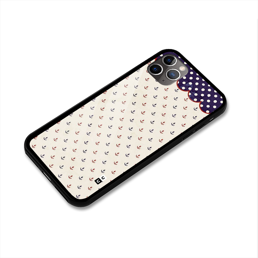 Polka Anchor Glass Back Case for iPhone 11 Pro Max