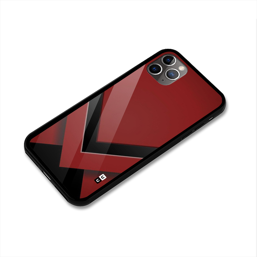 Red Black Fold Glass Back Case for iPhone 11 Pro Max