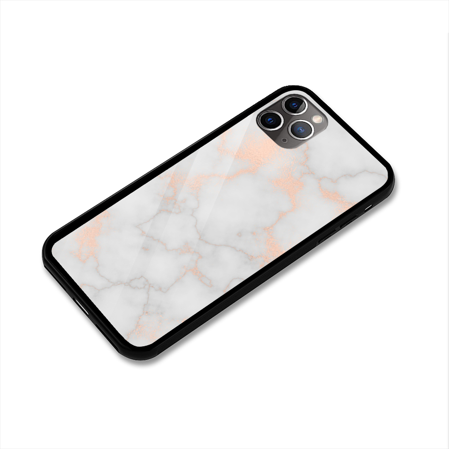 RoseGold Marble Glass Back Case for iPhone 11 Pro Max