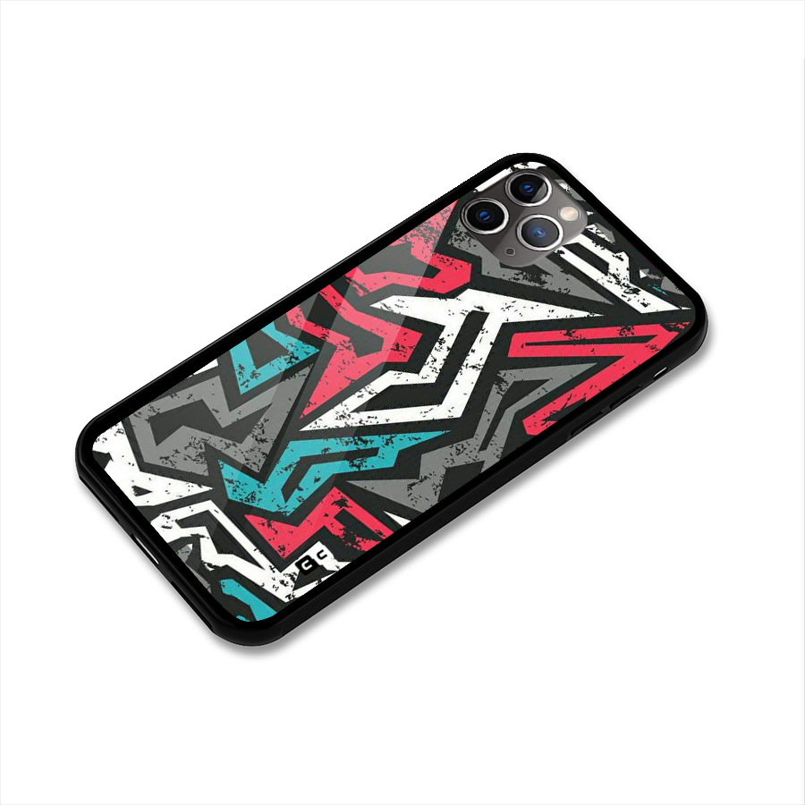 Rugged Strike Abstract Glass Back Case for iPhone 11 Pro Max