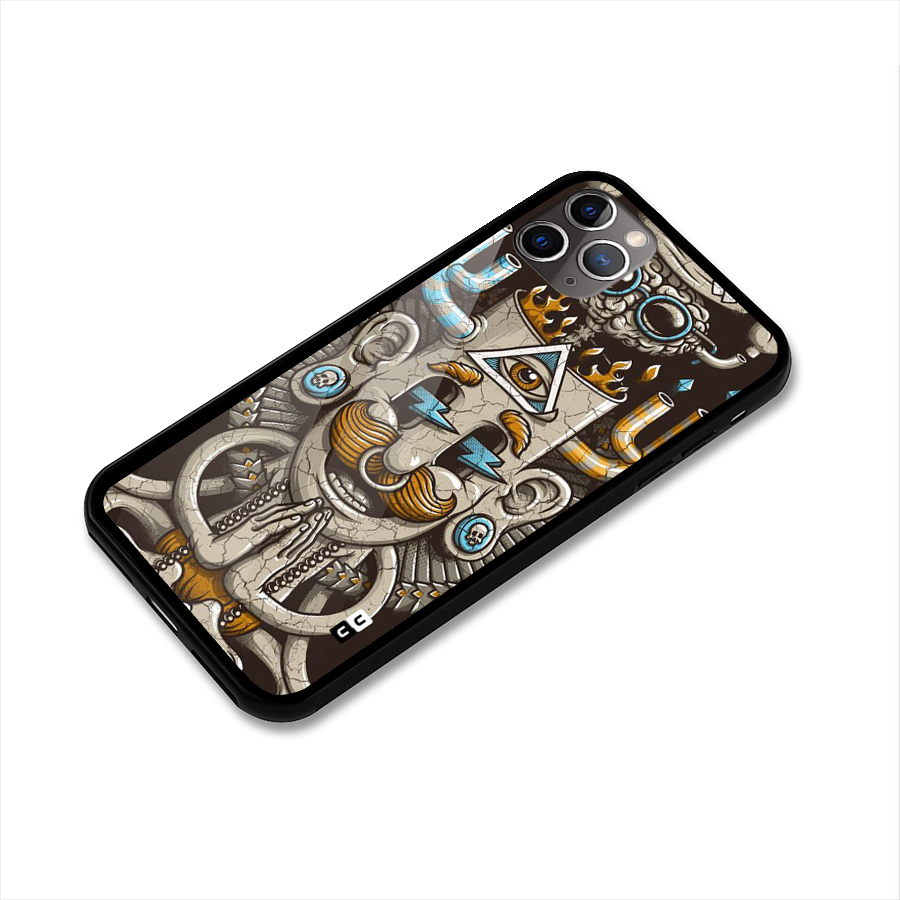 Sculpture Design Glass Back Case for iPhone 11 Pro Max