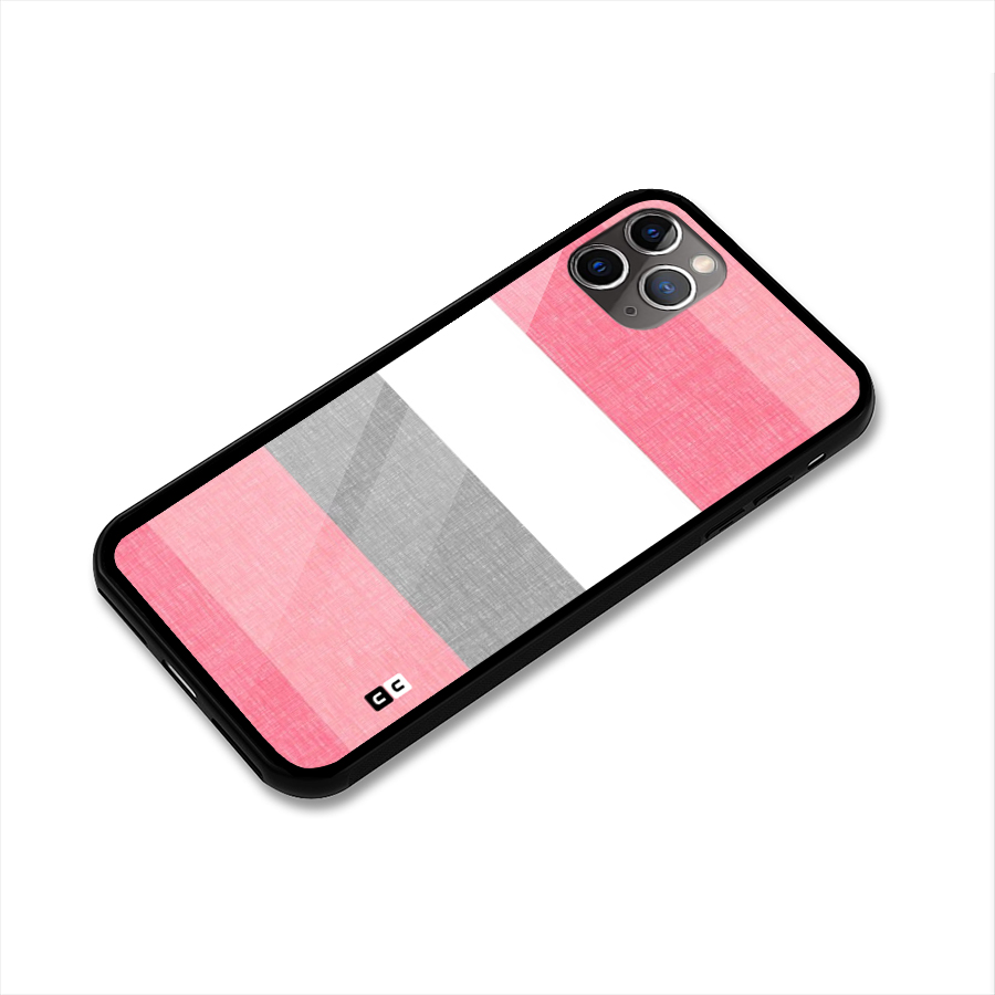 Shades Pink Stripes Glass Back Case for iPhone 11 Pro Max