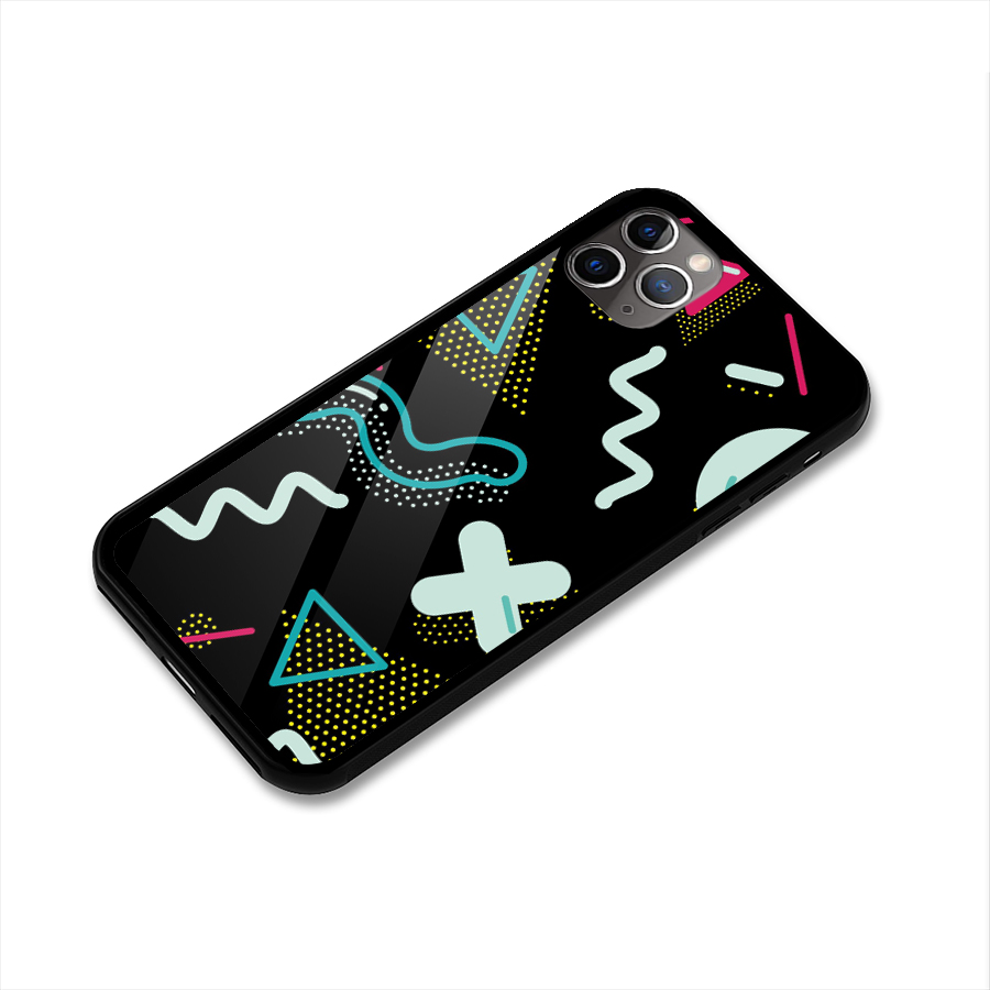 Shapes Pattern Glass Back Case for iPhone 11 Pro Max