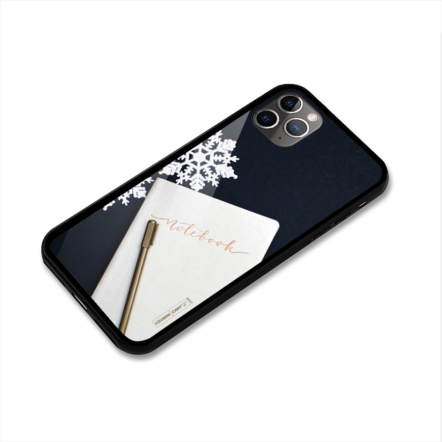 Snowflake Notebook Glass Back Case for iPhone 11 Pro Max