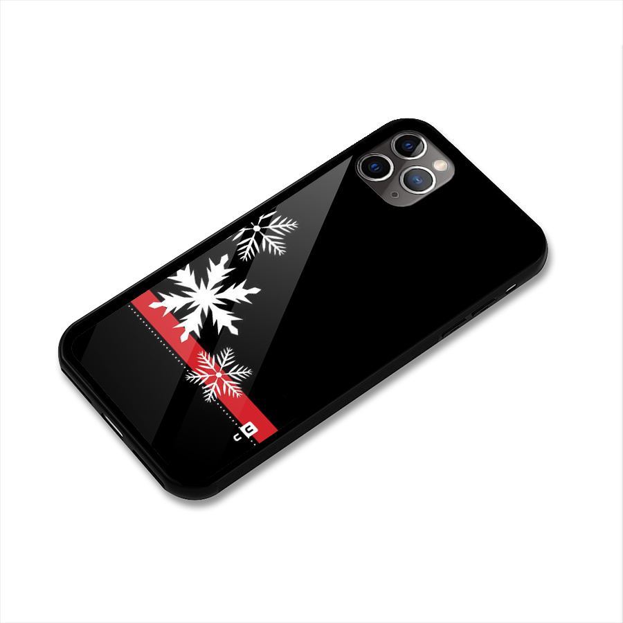 Snowflake Ribbon Glass Back Case for iPhone 11 Pro Max