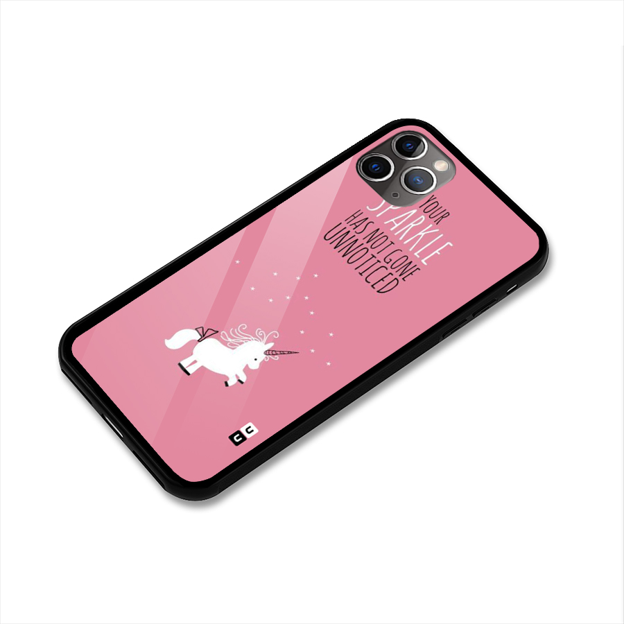 Sparkle Not Unnoticed Glass Back Case for iPhone 11 Pro Max