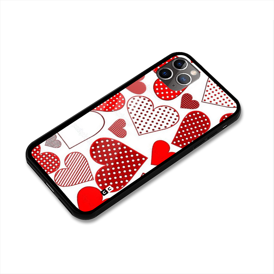Style Hearts Glass Back Case for iPhone 11 Pro Max