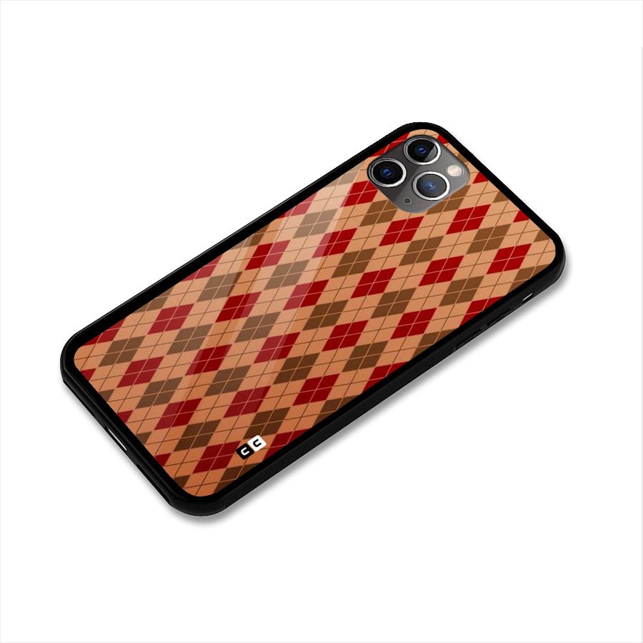 Tiny Checks Diamond Glass Back Case for iPhone 11 Pro Max