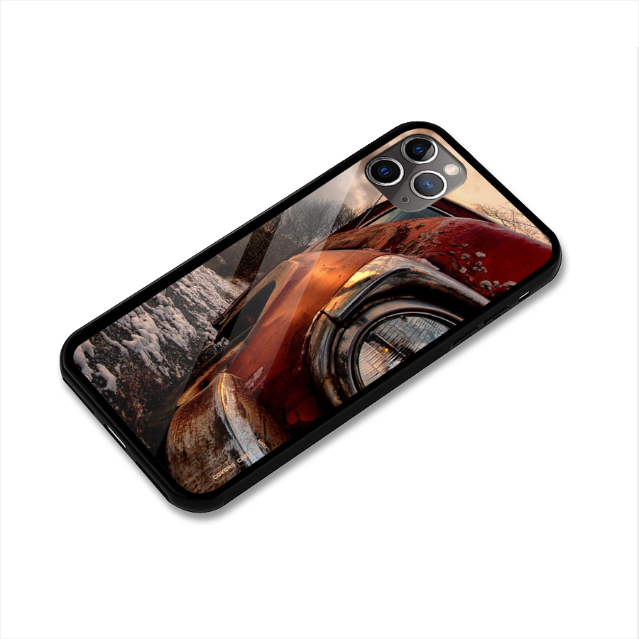 Vintage Car Headlight Glass Back Case for iPhone 11 Pro Max