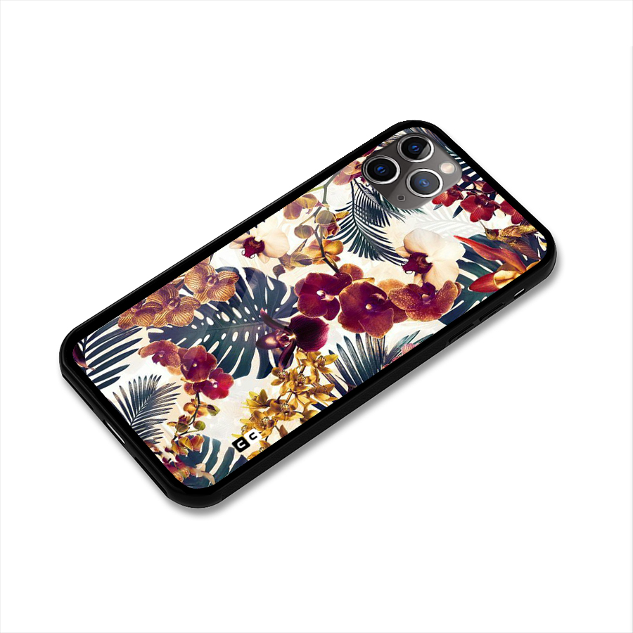 Vintage Rustic Flowers Glass Back Case for iPhone 11 Pro Max