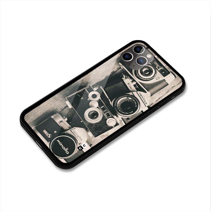 Vintage Style Shutter Glass Back Case for iPhone 11 Pro Max
