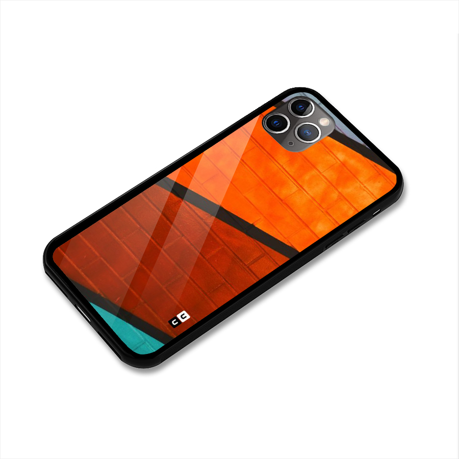 Wall Diagonal Stripes Glass Back Case for iPhone 11 Pro Max