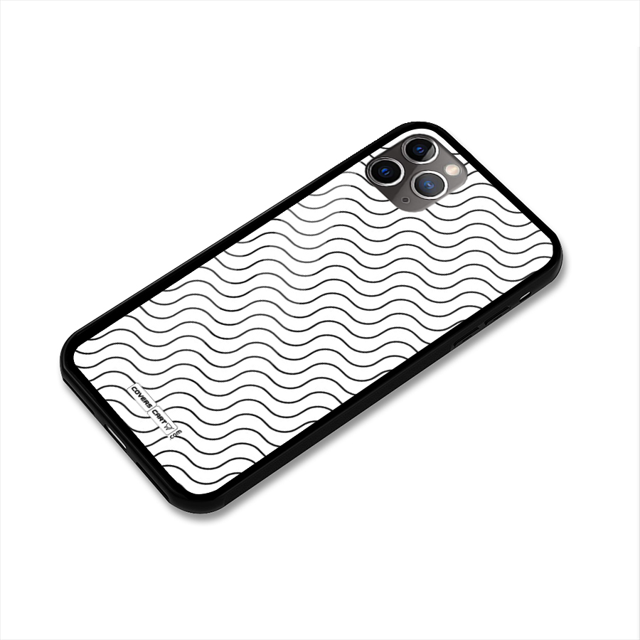 Wavy Pattern Glass Back Case for iPhone 11 Pro Max