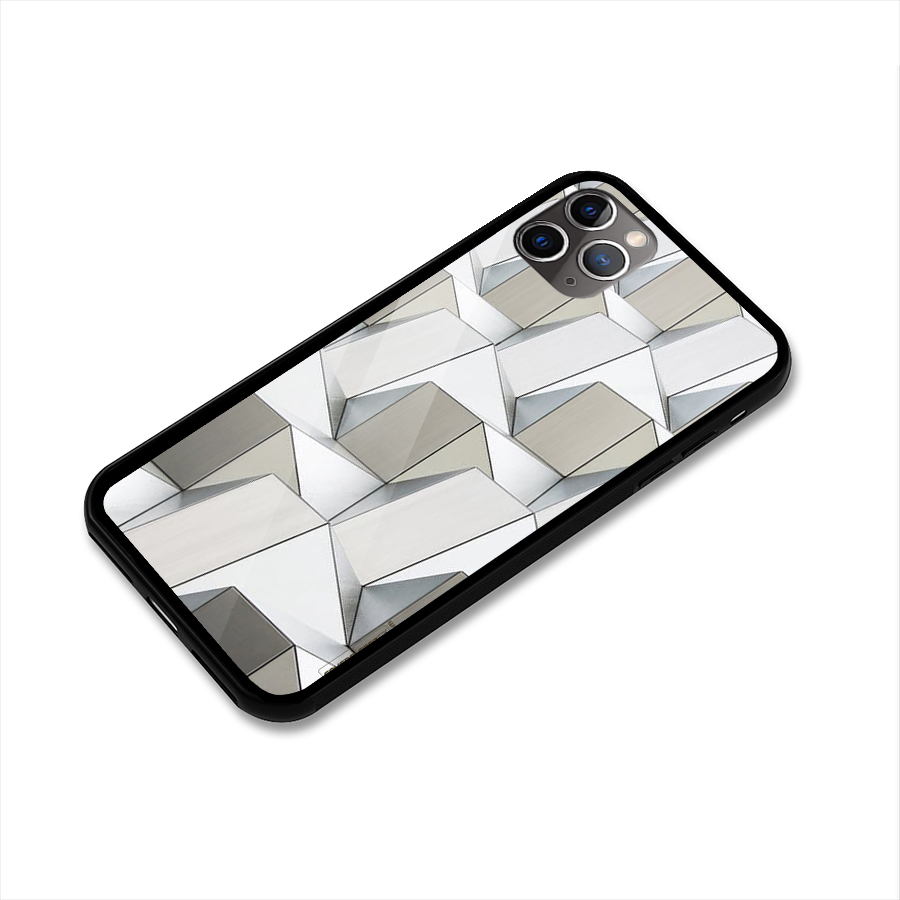 White Abstract Art Glass Back Case for iPhone 11 Pro Max