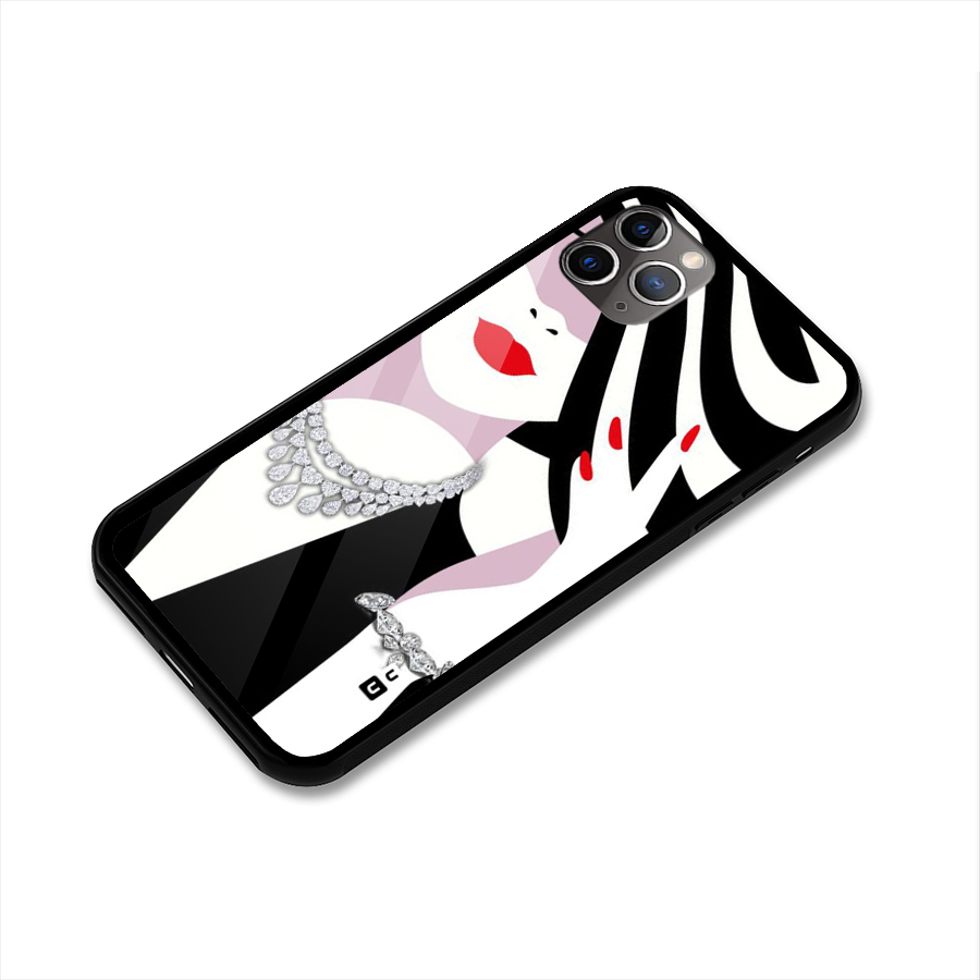 Women Beauty Glass Back Case for iPhone 11 Pro Max