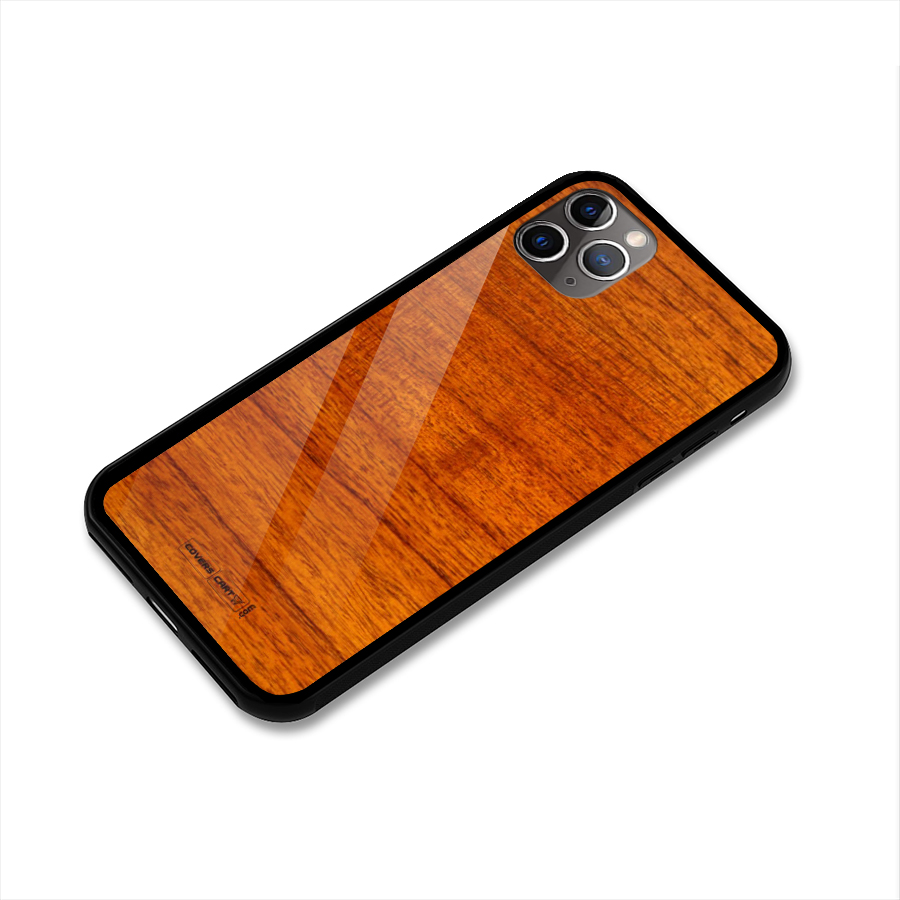 Wood Texture Design Glass Back Case for iPhone 11 Pro Max