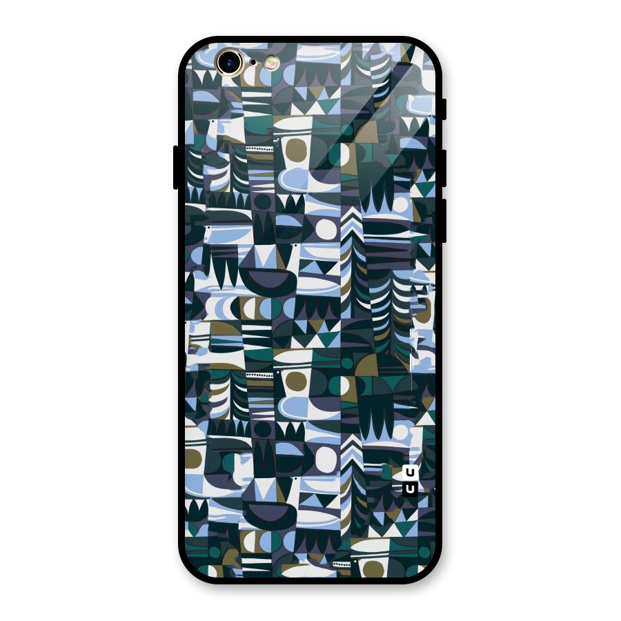 Abstract Blues Glass Back Case for iPhone 6 6S