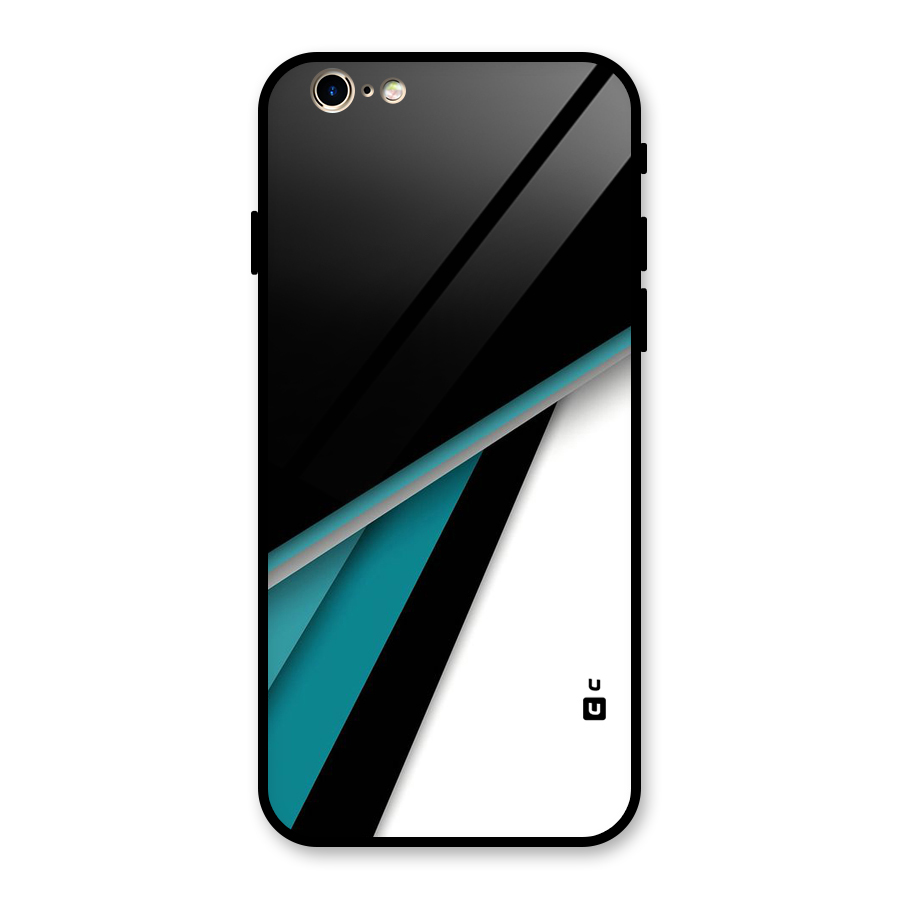 Abstract Lines Of Blue Glass Back Case for iPhone 6 6S
