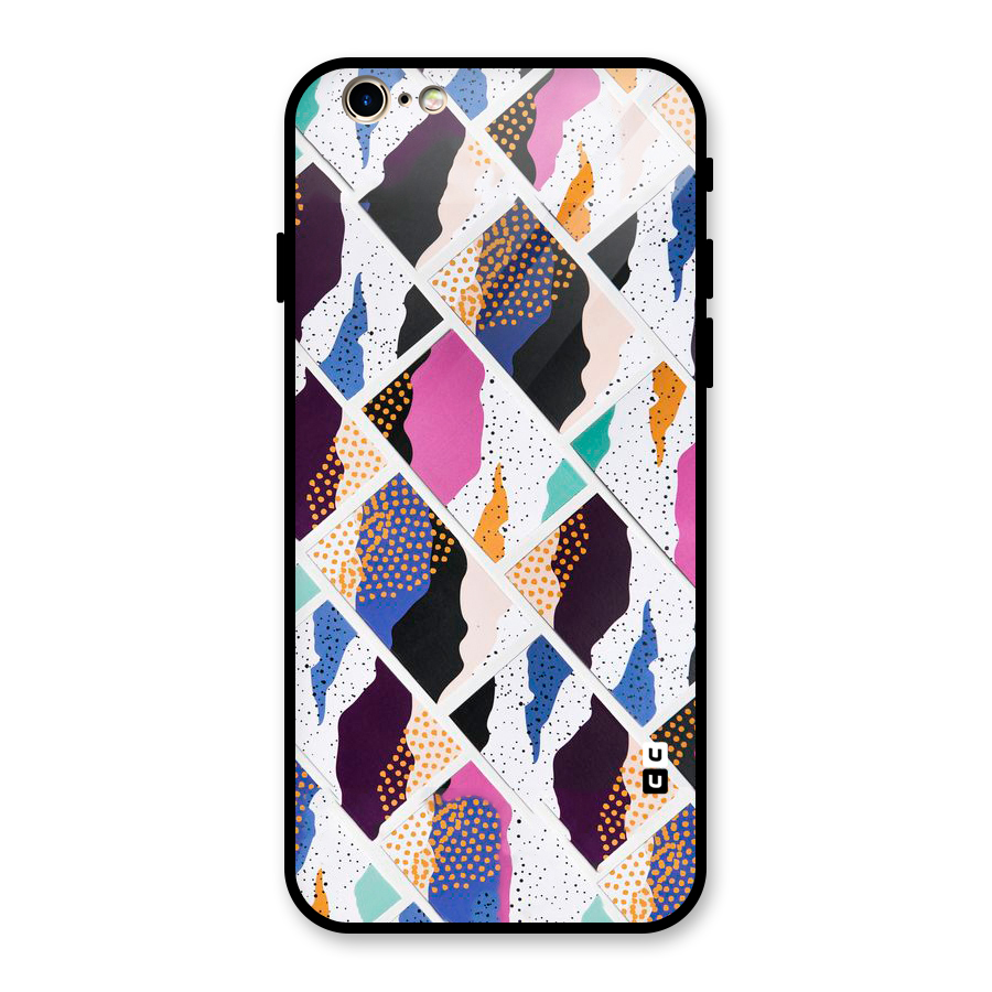 Abstract Polka Glass Back Case for iPhone 6 6S