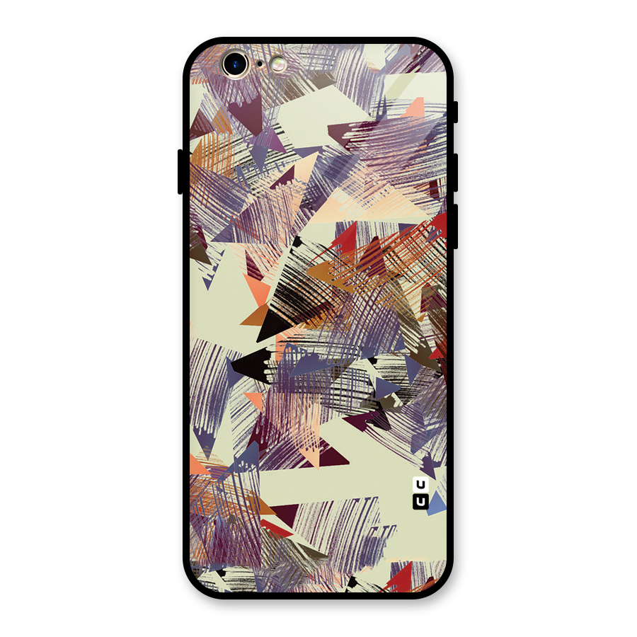 Abstract Sketch Glass Back Case for iPhone 6 6S