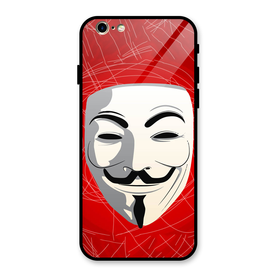 Anonymous Mask Abstract  Glass Back Case for iPhone 6 6S