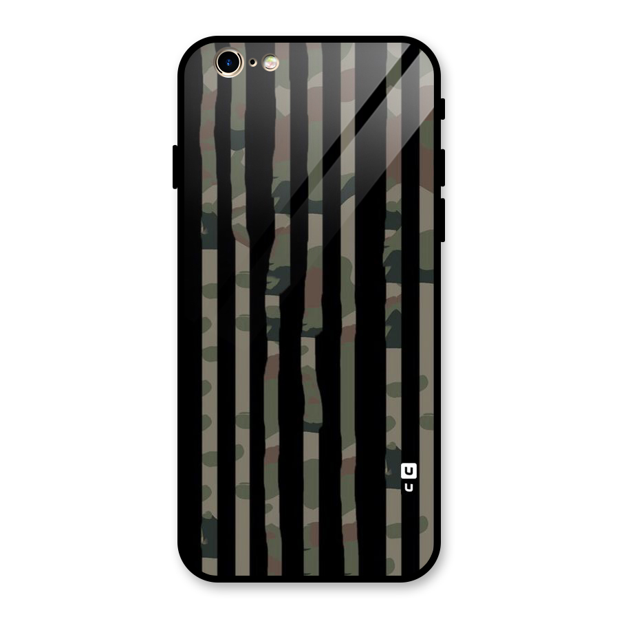 Army Stripes Glass Back Case for iPhone 6 6S