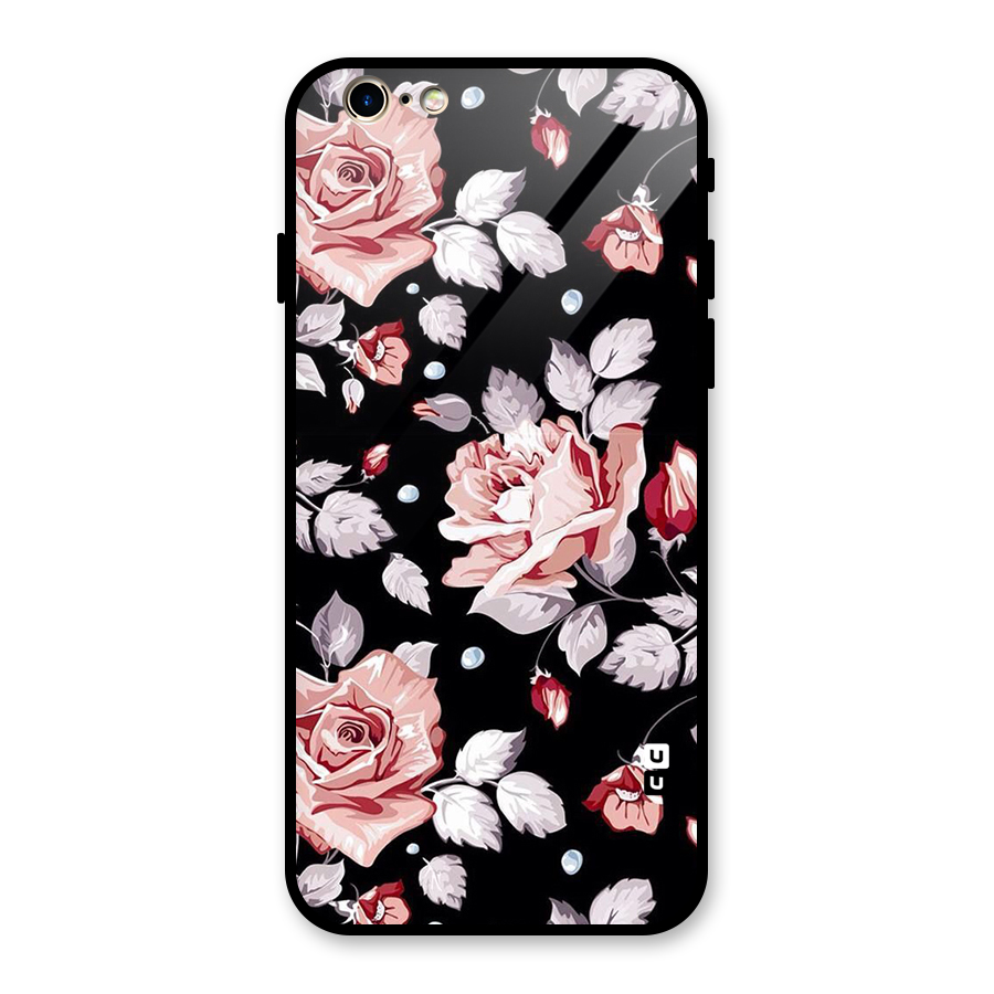 Artsy Floral Glass Back Case for iPhone 6 6S